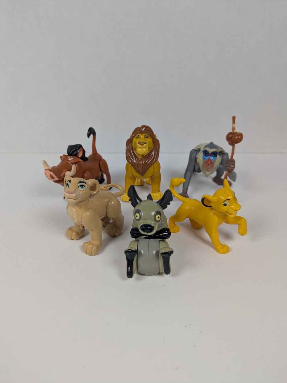 VTG 1994 Burger King Lion King 6 Figures - Rafiki Ed Nala Mufasa Pumbaa Simba